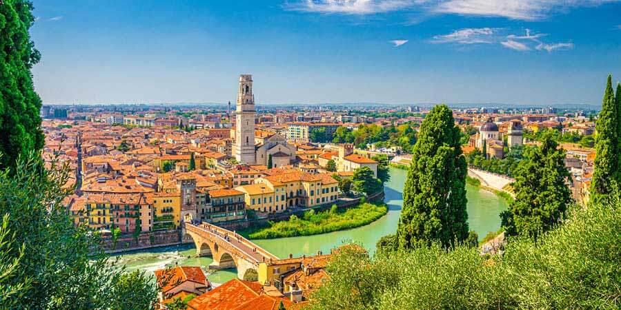 Walking through the historic sights of Verona