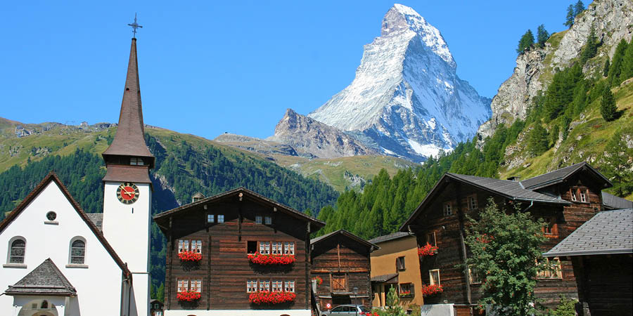 Admiring views of the Matterhorn from Zermatt